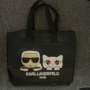 Black Karl Lagerfeld Tote Bag